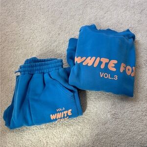 White fox blue sweat set